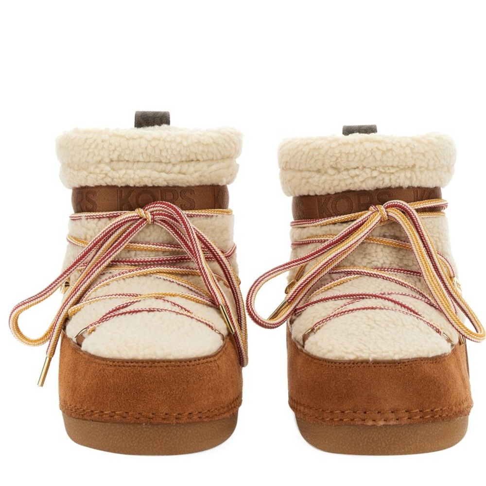 Michael Kors Cream and Brown Winter Boots
